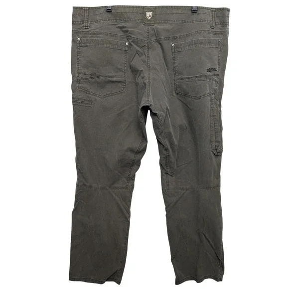 Kuhl Revolvr Pants Men 40x32 Dark Khaki Brown & Green Vintage Patina Dye 5232 - Picture 3 of 16